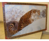 Картина репродукция в багете 60Х100 №42 Горный Леопард