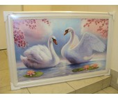 Картина холст (60Х100) №20 Два Лебедя